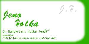 jeno holka business card
